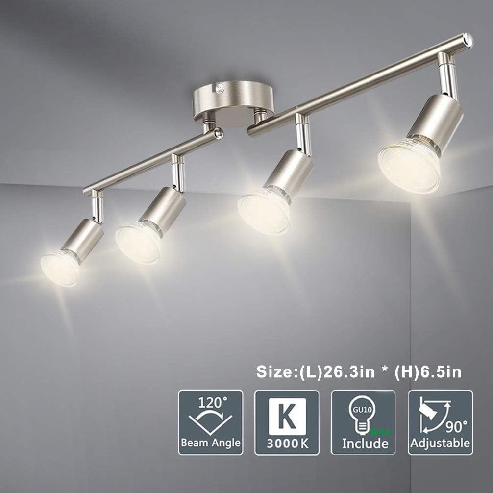 Amazon Com Dllt Modern Led 4 Light Track Lighting Kit Flush