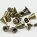 RUBYCA 100 Sets 10MM Bronze Color Bullet Cone Spike and Stud Metal Screw Back for DIY Leather-Craft