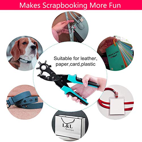 Leather Hole Punch, Heavy Duty Multi Hole Sizes Punch Plier Tool Kit
