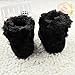 LNGRY Baby Boy Girl Snow Boots Soft Crib Shoes Toddler Prewalker Shoes (0-6 Months, Black)