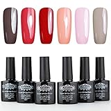 Perfect Summer UV/LED Gel Nail Polish Kit - 6 Colors Soak Off Nail Polish,8ml Each #07