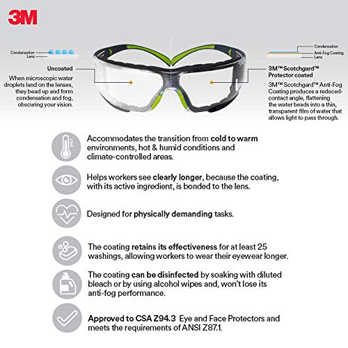 3M SecureFit Protective Eyewear, 400-Series, SF410AS, Indoor/Outdoor Mirror Lens (Case of 20)
