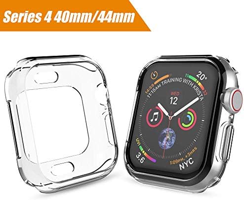 Dolank compatible Apple Watch Series 4 Case 40mm/44mm [2Pack], Ultra-Thin Protective Cover Soft TPU Bumper Clear Protector 2018 iWatch Series 4