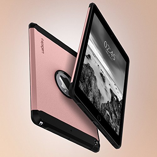 Spigen Tough Armor Compatible con Apple iPad 9.7 (2017) Funda - Oro Rosa - Imagen 4