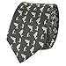 MENDEPOT Fly Fishing Hook And Salmon Necktie With Box Microfiber Jacquard Fish And Hook Pattern tie