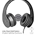 AILIHEN I60 On Ear Headphones with Microphone for Laptop Tablet Android IOS Smartphones(Grey)