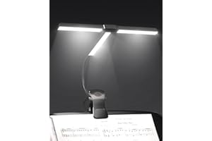 Bonlux 57-LED Piano Light, Clip-On Music Stand Light with 4 Color Temps & 12 Brightness Levels, Memory Function, Foldable Adj