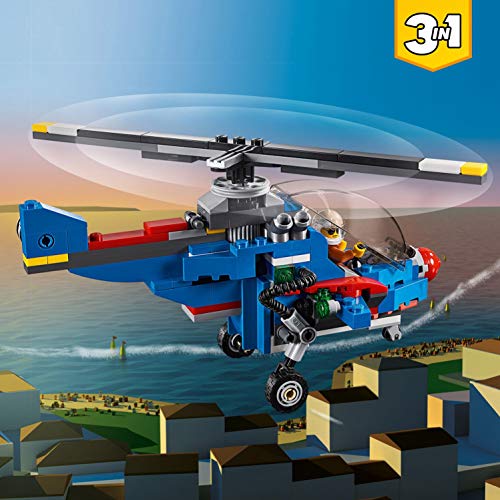 LEGO 31094 Creator Rennflugzeug, Hubschrauber oder Düsenjäger, 3-in-1 Bauset, Flugzeugsspielset mit Piloten-Minifigur, Spielzeuge für Kinder ab 7 Jahren – Bild 5