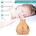 DLIUZ Aromatherapy Essential Oil Diffuser for Large Room 550ml Wood Grain Ultrasonic Cool Mist Humidifier with 7 Color LED Lights Waterless Auto Shut-Off