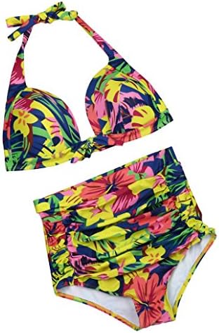 WOCACHI Women 2018 Floral Bikini Set Push Up Padded Swimwear Bathing Suit Beachwear