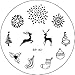 Born Pretty Nail Art Stamp Template Image Plate Xmas Deer Fireworks BP82