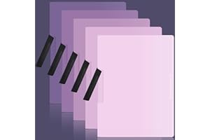 BAYTORY 5Pcs Plastic Folders with Swing Clip, Gradient Report Covers for A4 and Letter Size Paper, Report Folder Cover with Clip, Presentation Binder for School Business (Purple)