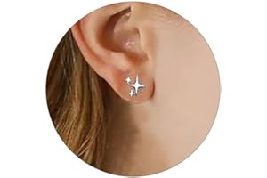 QLKILYR Silver Small Cross Stud Earrings, Tiny Hypoallergenic Stainless Steel CZ Cross Earrings, Cute Mini Stud Earrings for Women Women Men Girls
