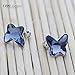 T400 Blue Purple Pink Crystal Butterfly Leverback Drop Earrings Birthday Gift for Women
