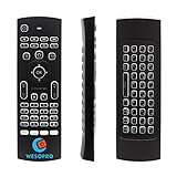 WESOPRO MX3B Backlight Air Remote Mouse, 2.4GHz Wireless Fly Mouse with Keyboard & Infrared Learning Remote Control for Android TV Box.Android Projector.HTPC.IPTV.Pad.PS3/PS4.