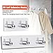 DRMAICH Bathroom Robe Towel Hooks, Stainless Steel Peel Stick Hooks Self Adhesive Wall Robe Key Coat Towel Hooks Hanger for Kitchen Bathroom Closet Room Office Door(3+2 Hooks)