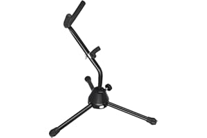 Saluaqui Saxophone Stand Alto Portable Foldable Metal Alto Saxophone Stand Multi Position Support Rack for Easy Storage and P