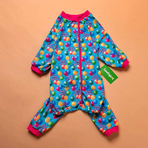 LovinPet Large Dog Onesie Pajamas Birthday Clothes/Happy Birthday