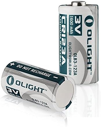 Olight Non-rechargeable Disposal 16340 CR123A Batteries 3V 1600mAh for Olight S1 H1 and other Digital Camera