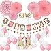 Birthday Decoration Set - Baby Partyr Crown,Girl/Boy 1st Birthday Party Hat Princess Tiara Hat Includes Cake Topper One 