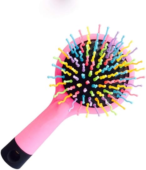 Amazon Co Jp ポータブル色くし歯ブラシナイロン帯電防止スタイリングブラシレインボーブラシ パープル ブラック ピンク 旅行エッセンシャルミラーバックに Color Pink ホーム キッチン