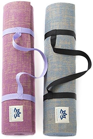 LOTTUS LIFE Natural Jute Fiber Premium Yoga / Exercise Mat w/ Strap – Extra Thick 8mm – Eco-Friendly – Best Yoga Mat for Pilates, Gym, Workout, Home – Extra Long 72" Non-slip Memory Foam-like
