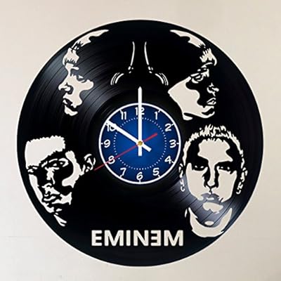 Eminem Vinyl Record Wall Clock Rap God Get Unique Garage Wall