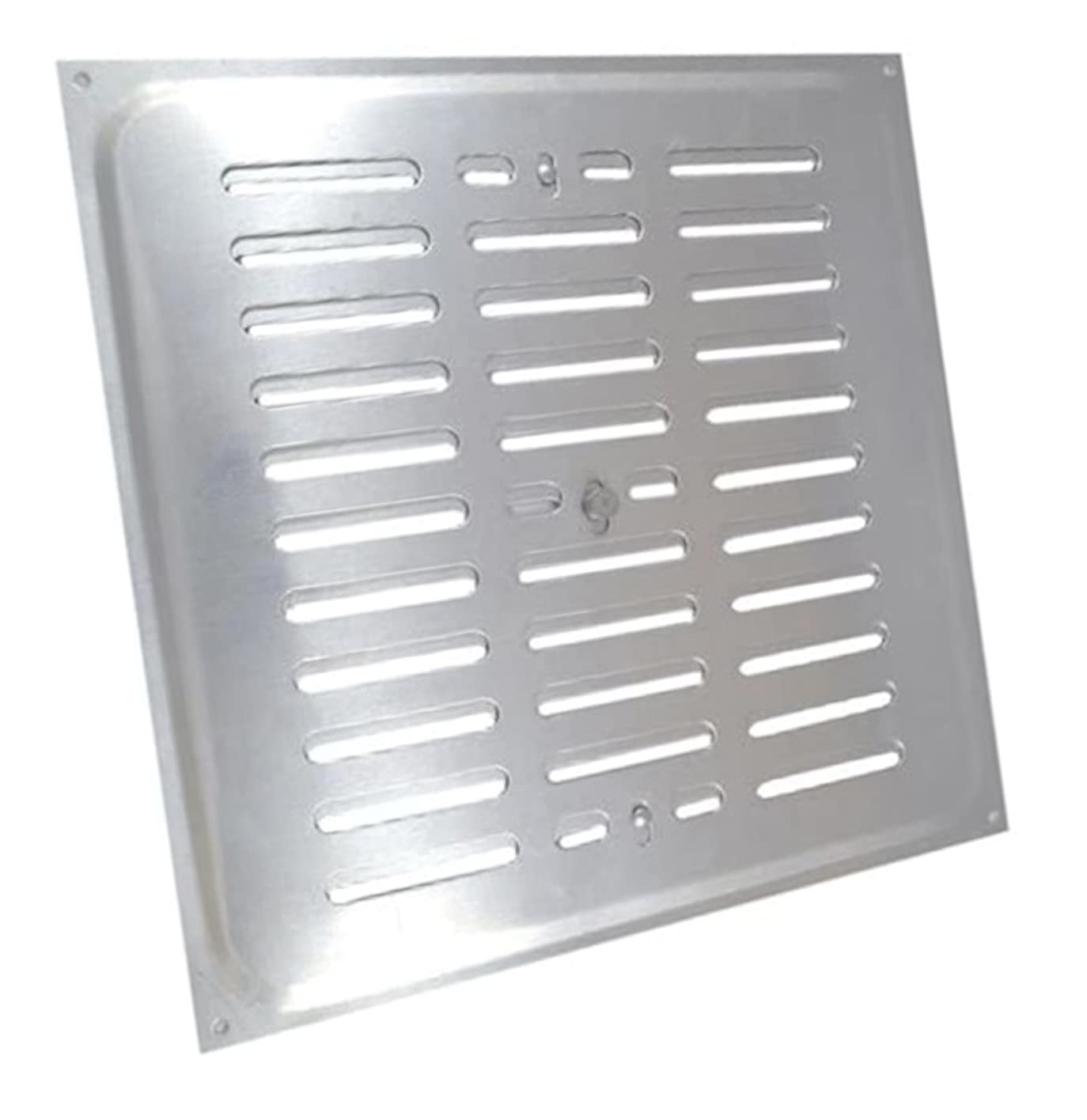 Merriway BH00357 9 x 9 inch Adjustable Sliding Hit and Miss Air Vent Grille (Overall Vent Size: 240 x 240mm), Aluminium