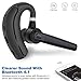 Bluetooth Headset Earpiece for Cell Phones - Wireless in Ear Piece Blue Tooth Head Set w/Mic, Compatible w/iPhone Samsung Cellphone, Hands-Free Noise Cancelling Headphones w/Microphone for Driving