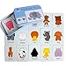 Baby Infant 32pcs Flash Card Jigsaw cognition Puzzle Shape Matching Puzzle Cognitive Learning Early Education Card Learning Toys in a Box - Animal