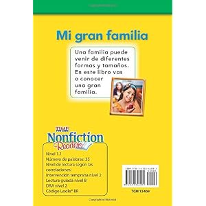 Mi gran familia (My Big Family) (Spanish Version) (TIME FOR KIDS® Nonfiction Readers) (Spanish Edition)