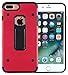 iPhone 8 Plus Case,iPhone 7 Plus Case,TAIYANYU Metal Backplane TPU Gear Design Dual Layer Rugged Shockproof Anti Scratch Protective Cover Case for Apple iPhone 7 Plus/iPhone 8 Plus 5.5 inch (Red)