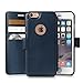 LUPA Legacy Compatible with iPhone 6S Plus Wallet case, for iPhone 6 Plus Wallet Case, Durable and Slim, Lightweight with Classic Design & Ultra-Strong Magnetic Closure, Faux Leather, Navy Blue