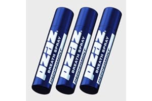 Pzaz Breath Spray for Bad Breath with Caffeine, Vitamin B12, Electrolytes - Sugar-Free, Alcohol Free, Oral Care Mouth Spray - Peppermint 3-Pack
