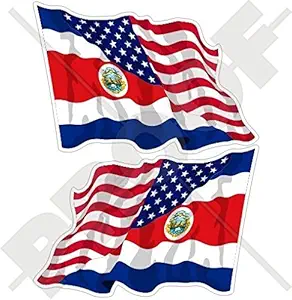 USA United States of America & COSTA RICA Tico, American-Costa Rican State Flying Flag 3