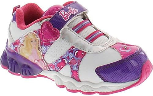 Mattel Girl's Barbie Bbs307 Fashion Sneakers,White Purple,10