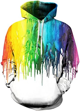 Cutiefox Womens Plus Size 3D Painting Pullover Hoodie Sweatshirt Multicolor 3XL