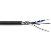 KWANGIL 24AWG 1Pr RS-485 Shielded Cable - Equal to Belden 9841 Chrome 50FT | CM, 120 Ohm, Str TC, PE Ins, OS+Drain+TC Brd, PVC Jkt, Analog Signals, Digital Control, POS, Serial Communication