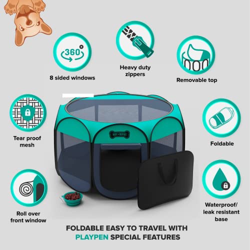 Ruff 'n Ruffus Portable Foldable Pet Playpen + Free Carrying Case