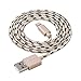 Uker Certified 3 Feet / 1 Meter Nylon Braided Lightning to USB Cable for iPhone, iPad and iPod - (5 Pack)