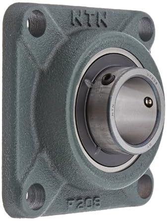NTN UCF208D1 Light Duty Flange Bearing, 4 Bolts, Setscrew Lock ...