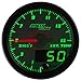 MaxTow Double Vision 1500 F Pyrometer Exhaust Gas Temperature EGT Gauge Kit - includes Type K Probe - White Gauge Face - Green LED Dial - Analog & Digital Readouts - for Diesel Trucks - 2-1/16