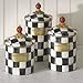 MacKenzie-Childs Small Enamel Canister-Courtly Check