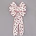 White Sparkle Hearts Valentine's Day Wreath Bow in 2 Size Options