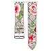 Flower Leather Watch Band for Apple Watch Series 4 44mm,Series 3 2 1 42mm Gray Pink iwatch Strap Belt Wristwatch Bracelet. (Gray Pink-42/44)