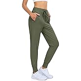 UEU Women's Joggers Pants Drawstring Running Sweats Athletic Workout Gym Yoga Sweatpants with Pockets