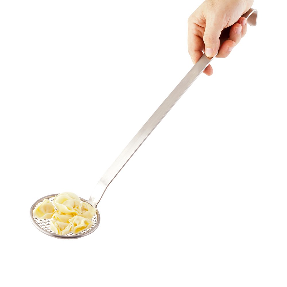 Restaurantware RWT0174 Met Lux Skimmer 4" 1 count box Skimmers, Stainless Steel