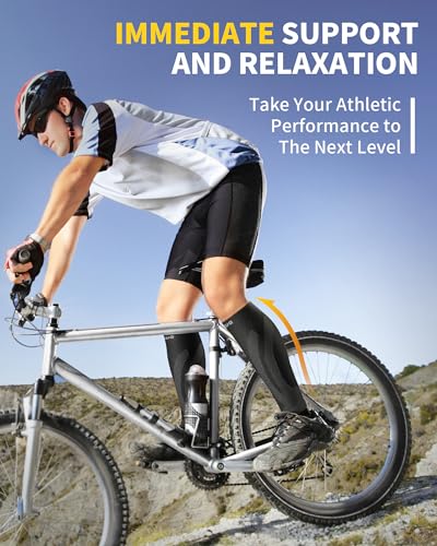 CAMBIVO Calf Compression Sleeves for Men & Women, 2 Pairs – Muscle Recovery & Improved Blood Circulation, Reduce Swelling & Fatigue, Shin Splints Support for Running, Cycling, Travel