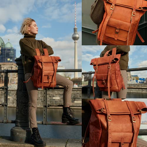 Berliner Bags Leeds M Leather Backpack Laptop Rucksack Men Women Retro