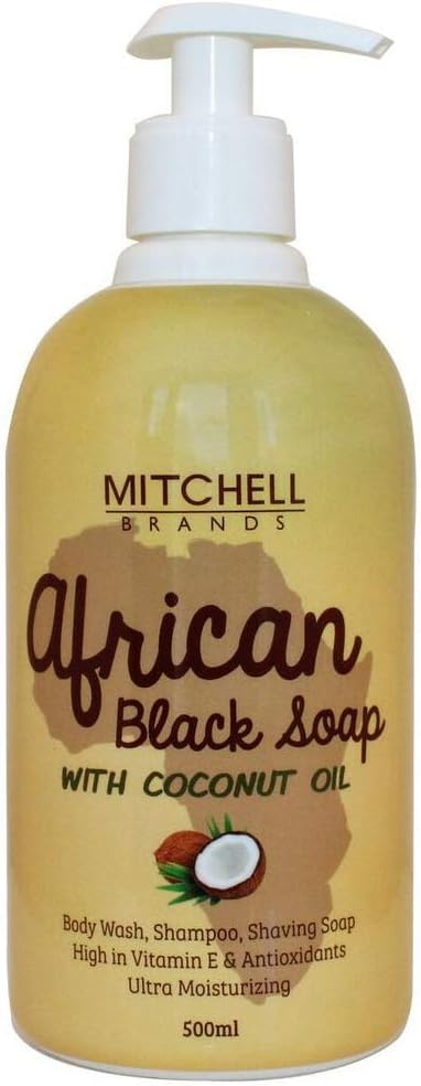 African Liquid Black Soap with Coconut Oil 500ml